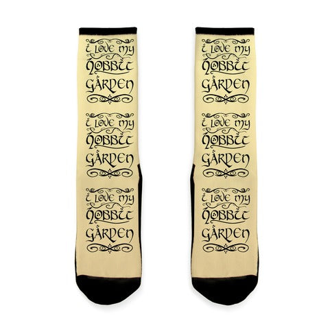 I Love My Hobbit Garden Socks